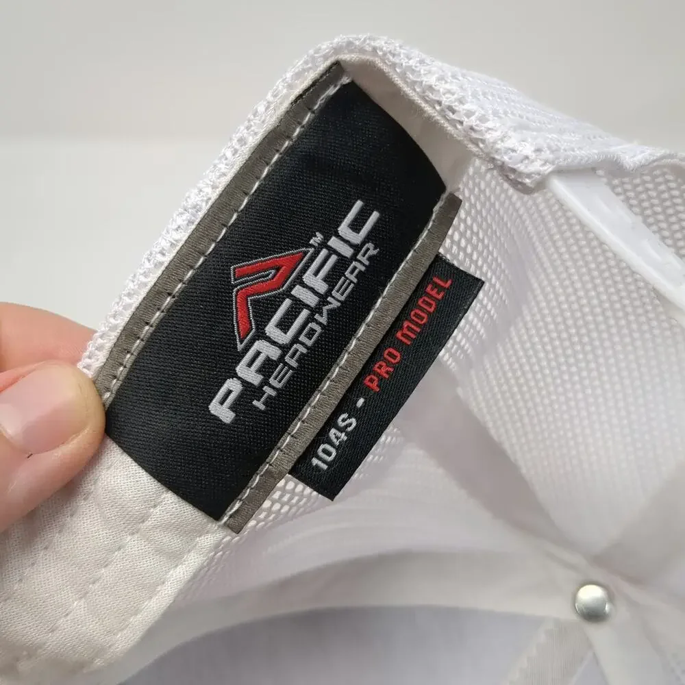 Pacific Headwear Trucker Hat Black One Size Commercial Tire Mesh Snapback Work